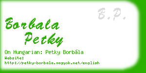 borbala petky business card