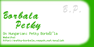 borbala petky business card